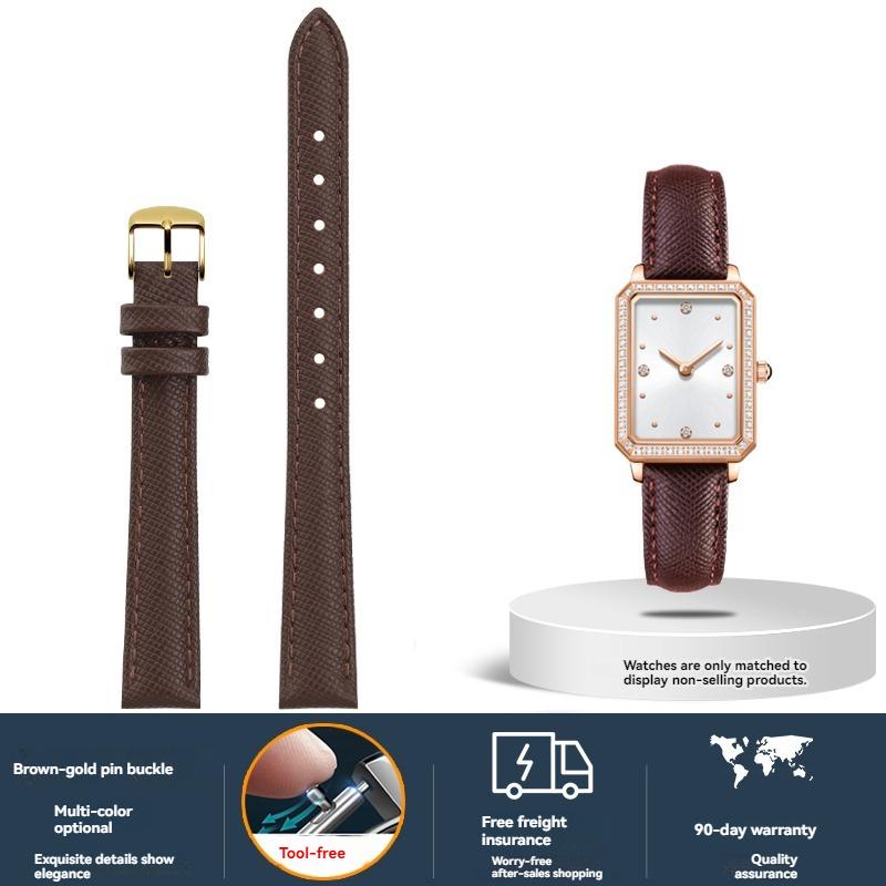 Cowhide Strap women for Fiyta DW Fossil Casio Longines calfskin 10mm 12mm 14mm 16mm 18mm watch strap bracelet Black Green Red