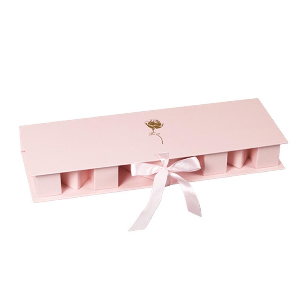 Romantic MOM Letter Shaped Gift Box Rectangle Paperboard Mother's Day Gift Box Ribbon Closure Large Floral Packaging Box