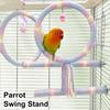 Colored Cotton Parrot Pole Flexible Hanging Clip Swing Colorful Perch Rotating Comfortable Bird Cotton Rope Swing Pet Supplies