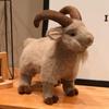 Nice  Ranch Animal Series Soft Cute Simulated Brown White Goat Mountain Lifelike Plush Toy Stuffed Sheep Birthday Gift Kids