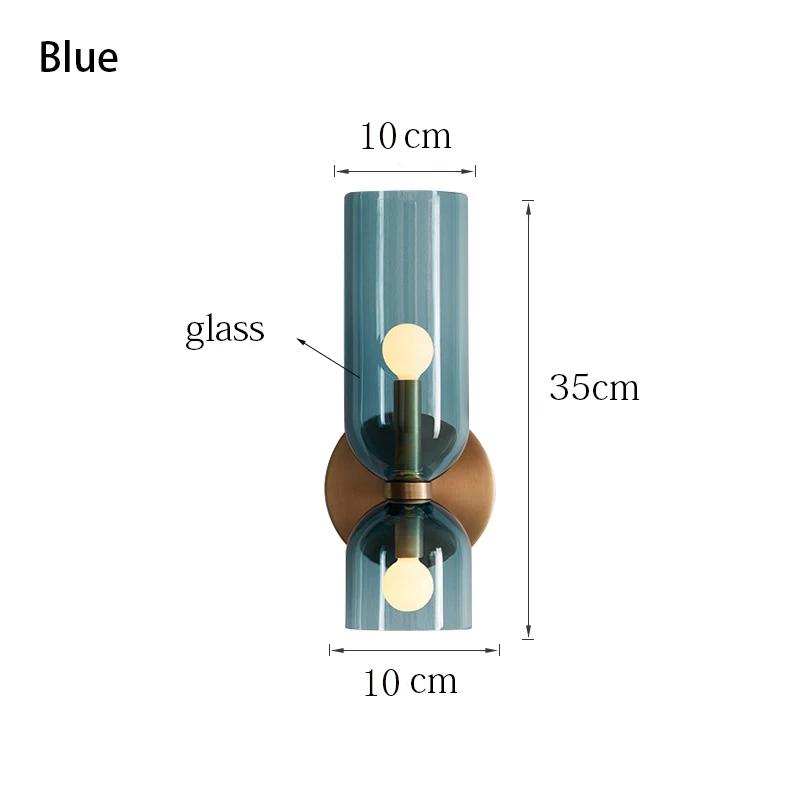 Nordic Classical Glass art Wall Lamp Bedroom Living Room Lighting Wall Lamp Bedroom Bedside Lamp Balcony Corridor Wall Lamp