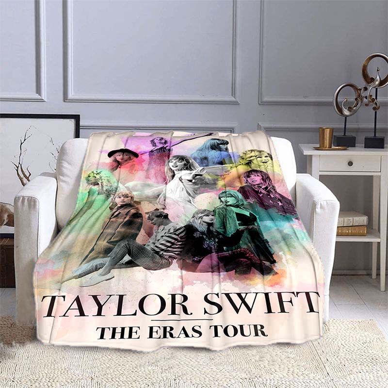 Coperta K-PopT- Taylor-S-Swift - Regalo per Fan - Adatta per Casa, Tempo Libero, Campeggio e Viaggio - Coperta Multifunzionale