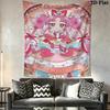 Pretty Cure Wall Tapestry Aesthetic Wall Hanging Printed Fabric Blanket Decorative Tapestries for Bedroom Living Room Home Decor