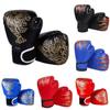 Flame Tiger Print Boxing Gloves For Adult Kids Fight Training Sports Fitness