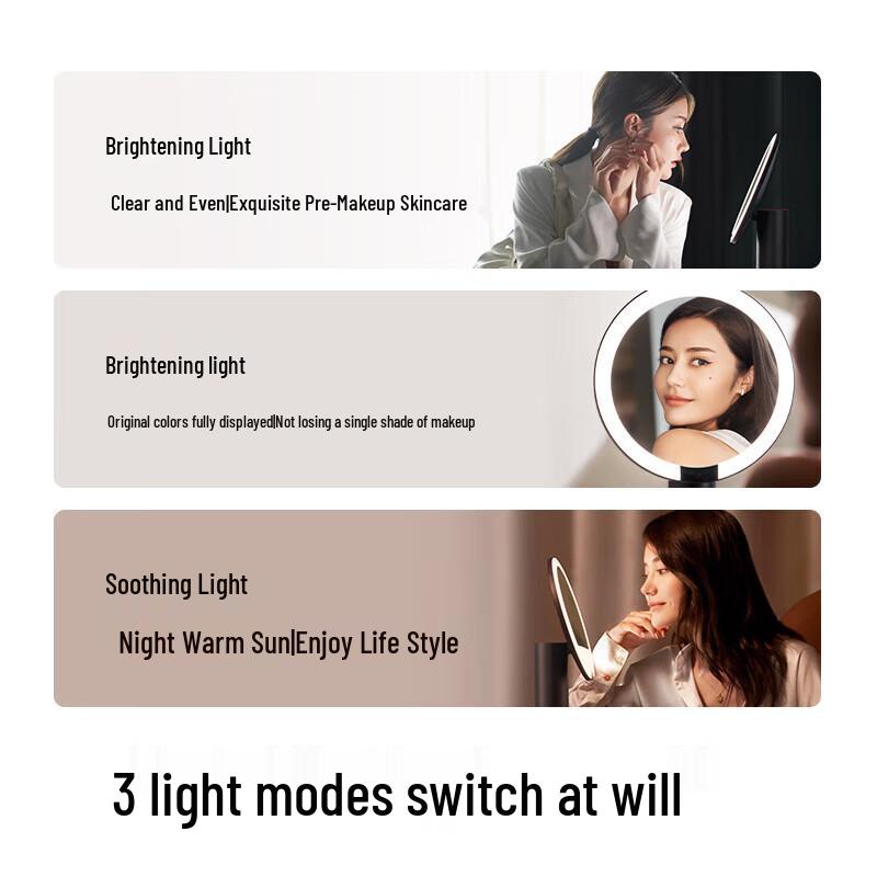 Amiro Smart HD LED Desktop Makeup Mirror CN plug (adapter included)