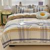 Small Fresh Thickened Pure Cotton Brushed Four-piece Set New Autumn and Winter Cotton Dormitory Bed Sheet Quilt Cover Bedding