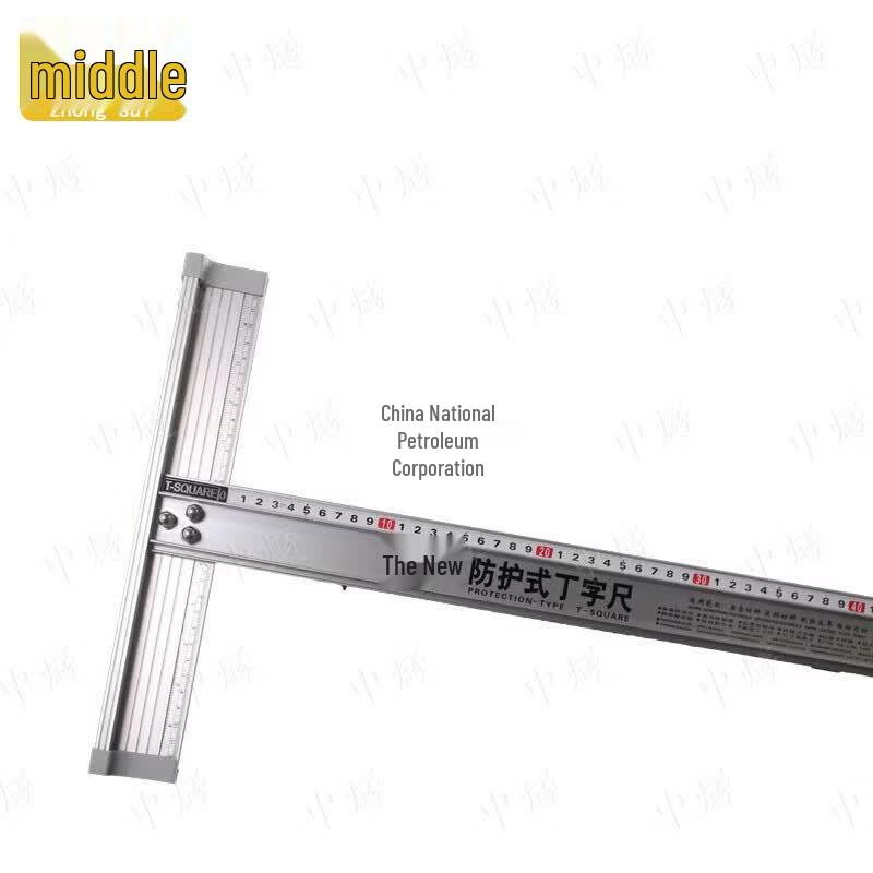 Professional Aluminum Alloy Anti-Slip T-Square Ruler