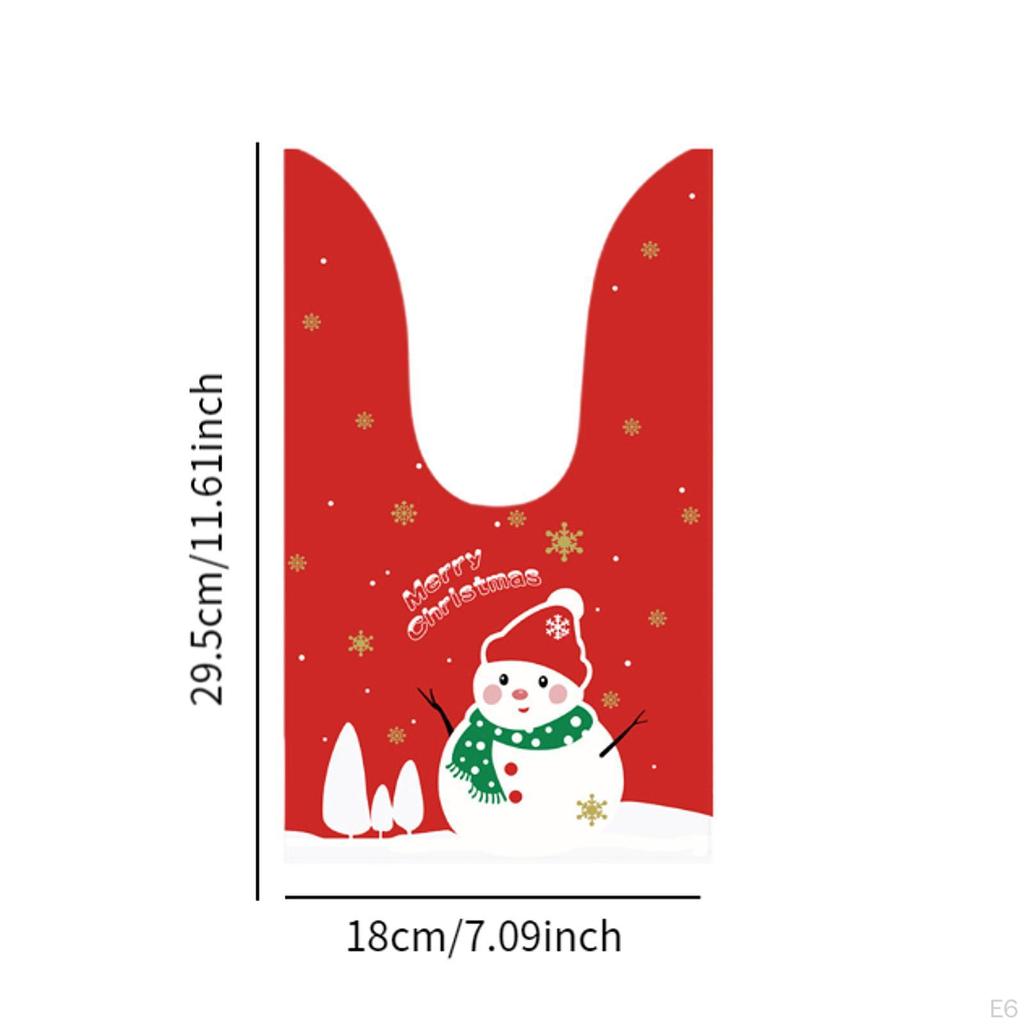 50x Christmas Treat Bags Creative for Presents Holiday Party Favors Supplies Santa Claus