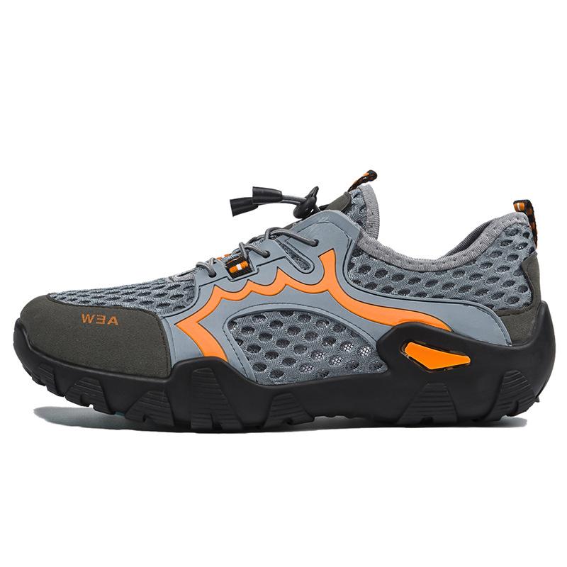 

Men s shoes autumn new running shoes breathable mesh flying woven mountaineering shoes outdoor sports shoes men s 39 серый