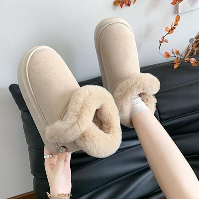2025 Winter New Short Snow Boots, Casual Winter Boots, Warm Bread Shoes, Muffins, Thick Soles, Comfortable and Versatile Cotton Shoes