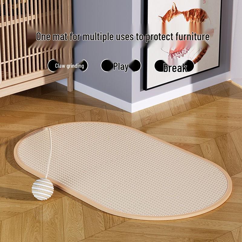 Wall-Mounted Sisal Cat Scratch Pad: Durable, Non-Shedding, Anti-Scratch, Sofa Protection
