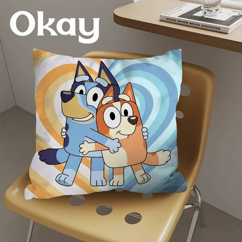 Süß-B-B-Blueys-S Cartoon Kissen Kissenbezug Kissenhülle Wohnzimmer Sofa Heimdekoration Personalisiert