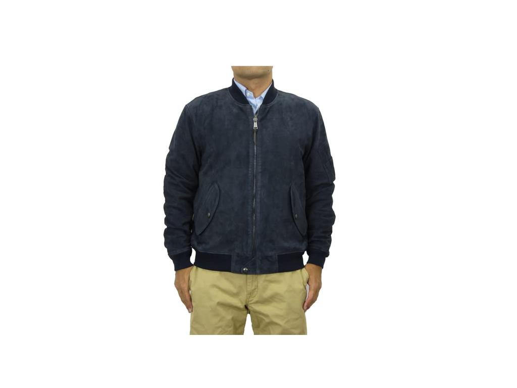 POLO RALPH LAUREN Suede Leather Size 0101928 Men's Jacket, Small, AVIATORNAVY, [Used]