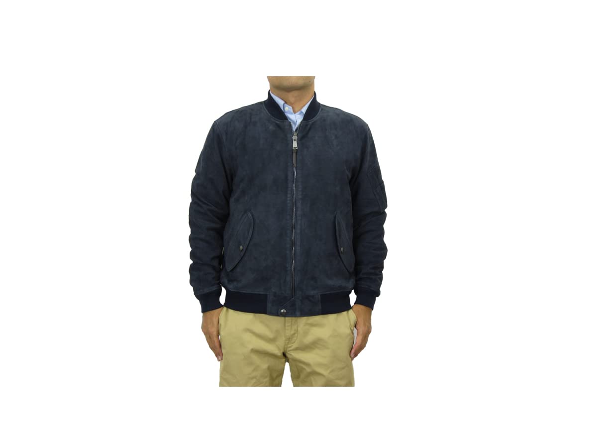 

POLO RALPH LAUREN Suede Leather Size 0101928 Men s Jacket, Small, AVIATORNAVY, [Used]