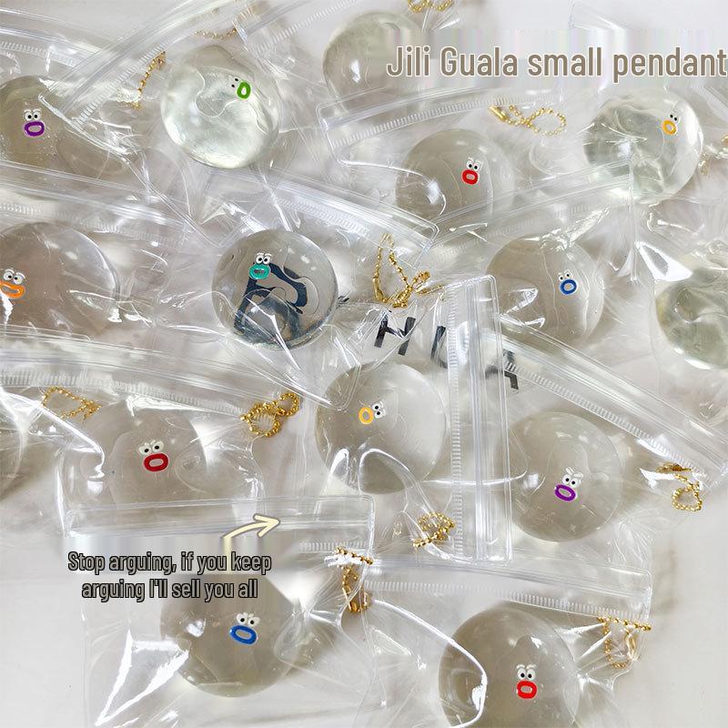 Clear Dango Squishy Stress Ball Keychain - Slow Rebound & Sticky Cute Backpack Pendant