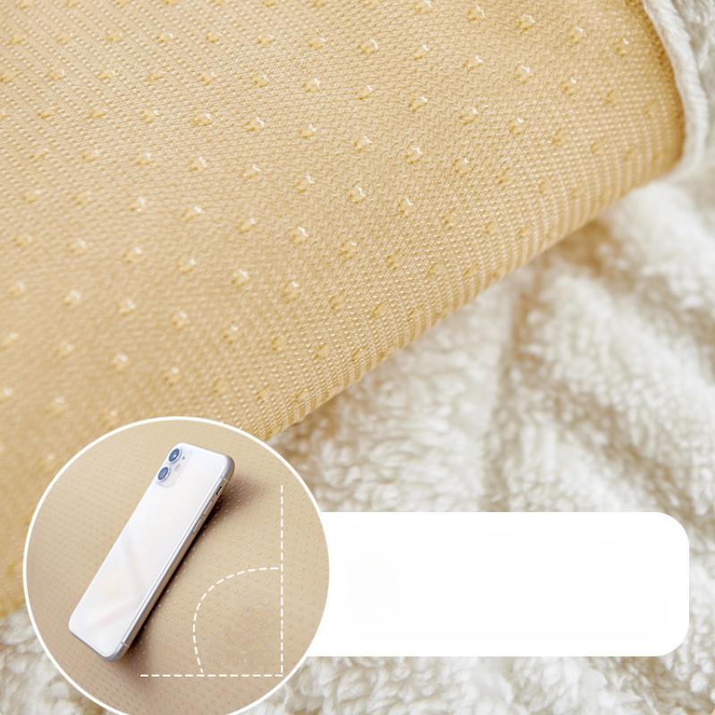 3D Plush Couch Cushion Winter Non Slip Soft Sofa Blanket Solid Color Thickened Anti Cat Scratch Sofa Mat Sofa Protective Cover