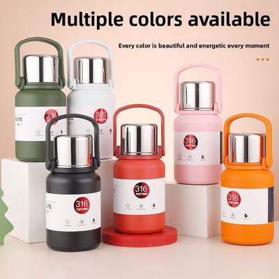 316 Stainless Steel Thermos Cup, High Value, Large Capacity Thermal Insulation Pot, Portable, Outdoor Men and Women Water Cup