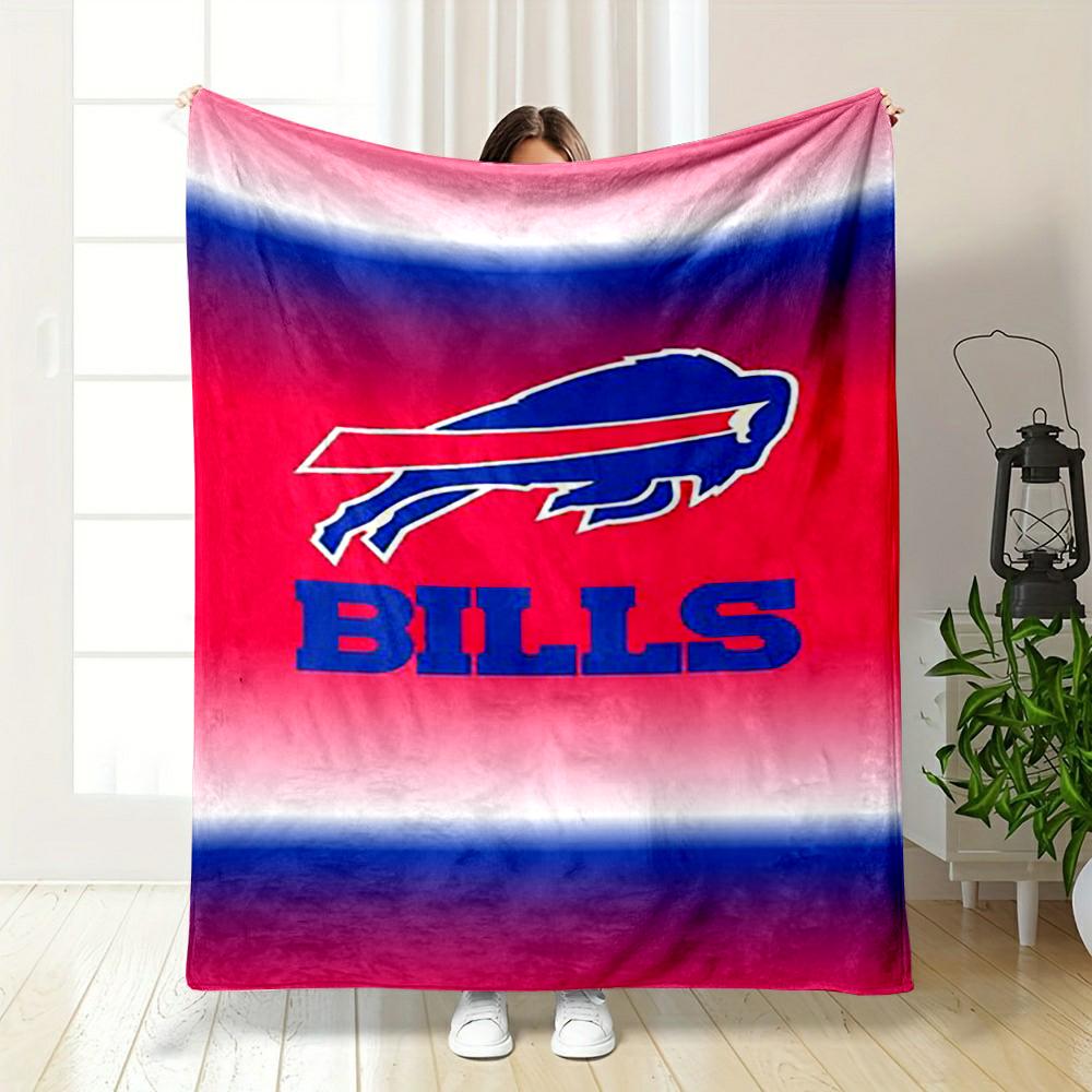 Buffalo Bills Logo Red and Blue Blanket Flannel blanket for bedroom, living room, sofa, and nap sofas.