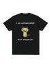 I Am Contaminated With Radiation Funny Cat Meme T-Shirt Short Sleeve Men Women Vintage T Shirt Male O-Neck T Shirts Graphic