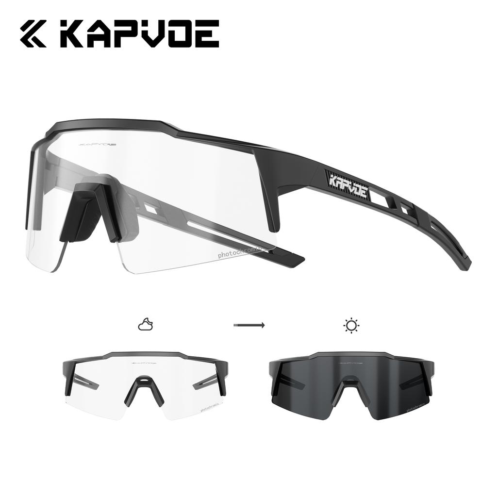 Lunettes de soleil Kapvoe Gold Photochromiques pour Cyclisme Homme Lunettes Mode Vélo de Montagne Vitesse Lunettes Cool Lunettes de Vue Sport VTT Vélo
