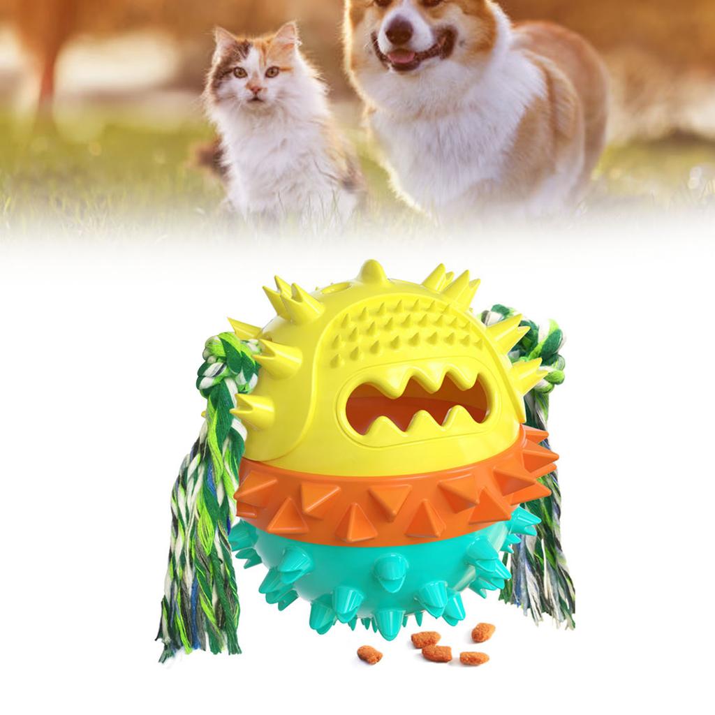 Squeaky Dog Toy Treat Dispensing Jumping   Sound Making   Chewer Pet Interactive Game Tool for Household Use