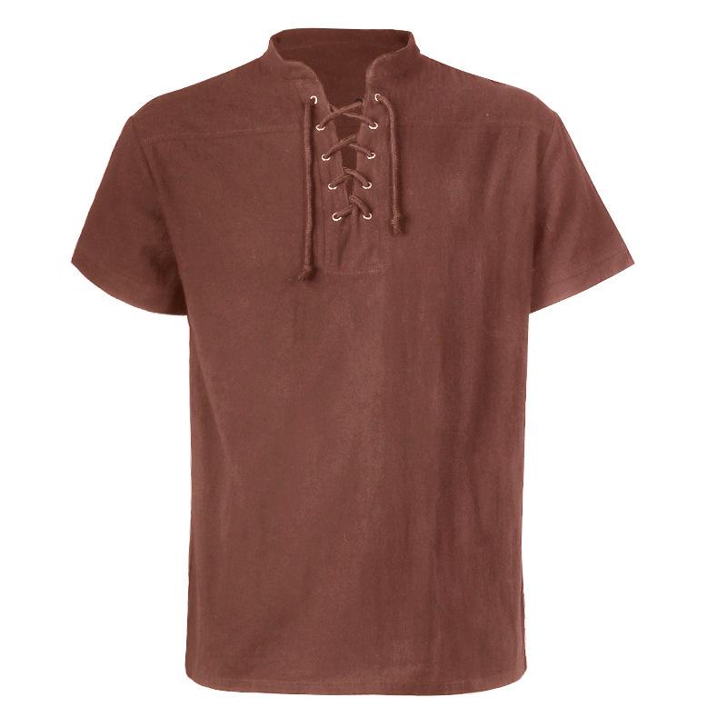 Men s Gothic Warrior Long Sleeve Medieval Renaissance Shirt L