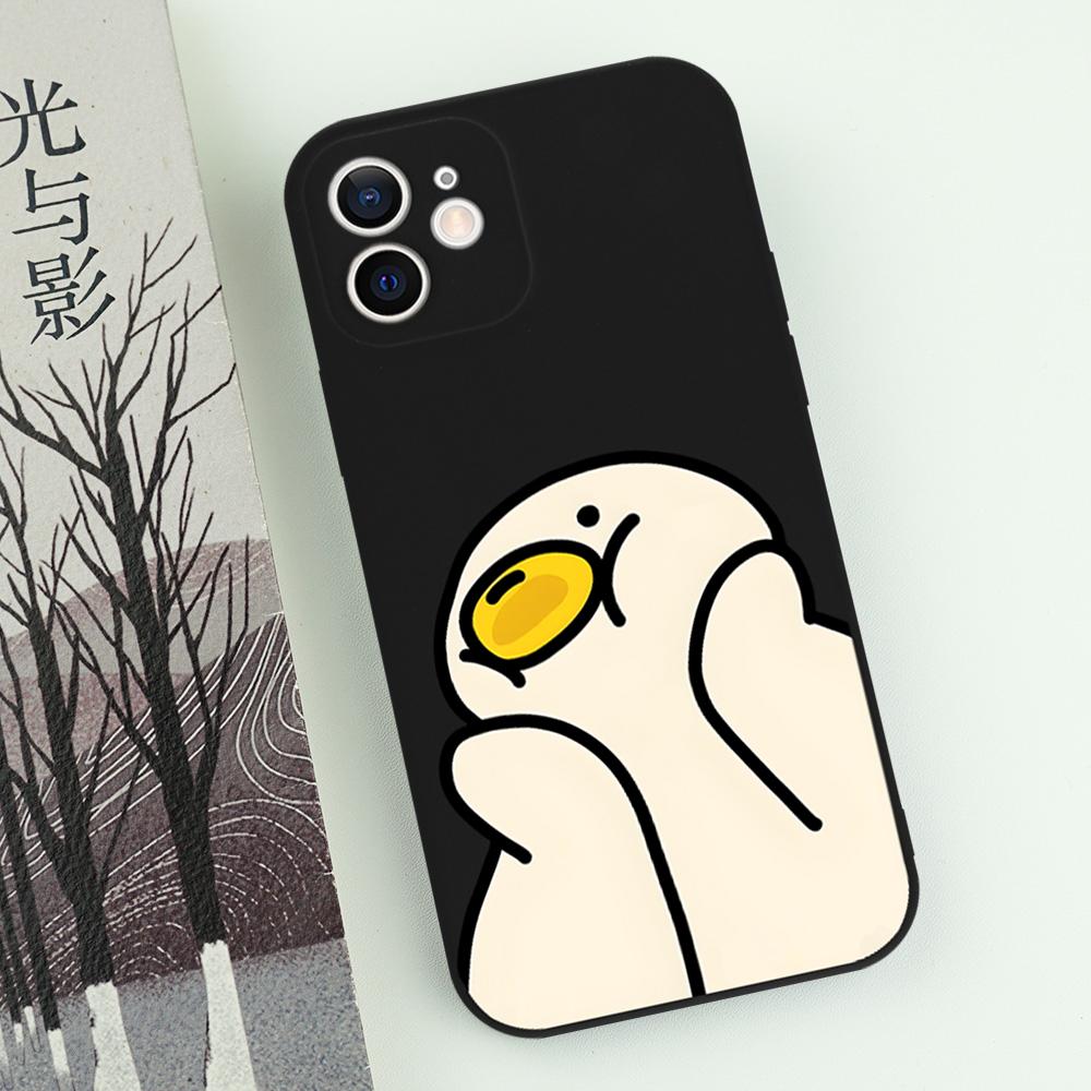 

Cute Cartoon Duck Phone Case For iPhone 16 15 14 13 12 11 Pro Max Mini X XS XR 7 8 Plus SE Shockproof Silicone Soft Cover Fundas iPhone 7 8 SE
