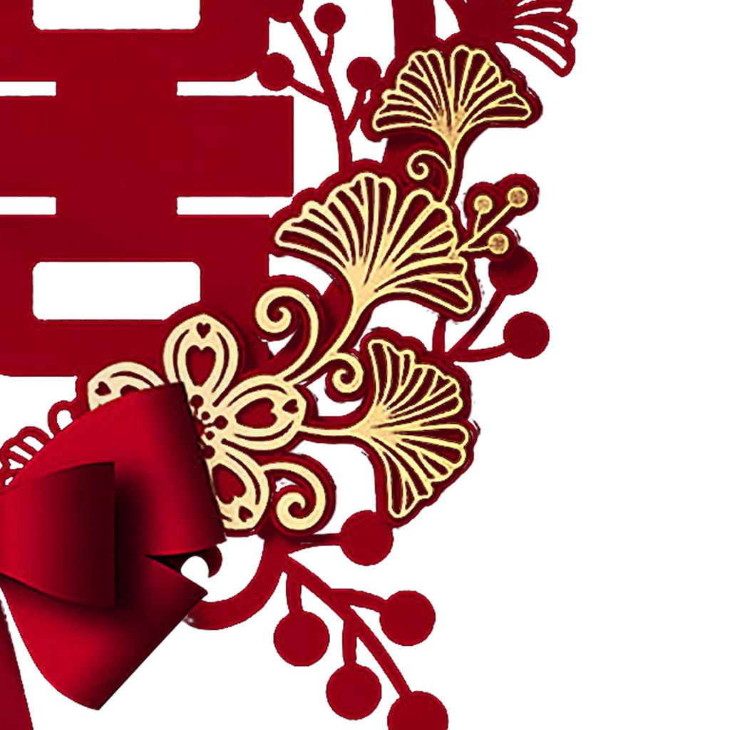 Red Double Happiness Chinese Wedding Sticker Chinese Traditional Wedding Decoration for Wall Window Decoration