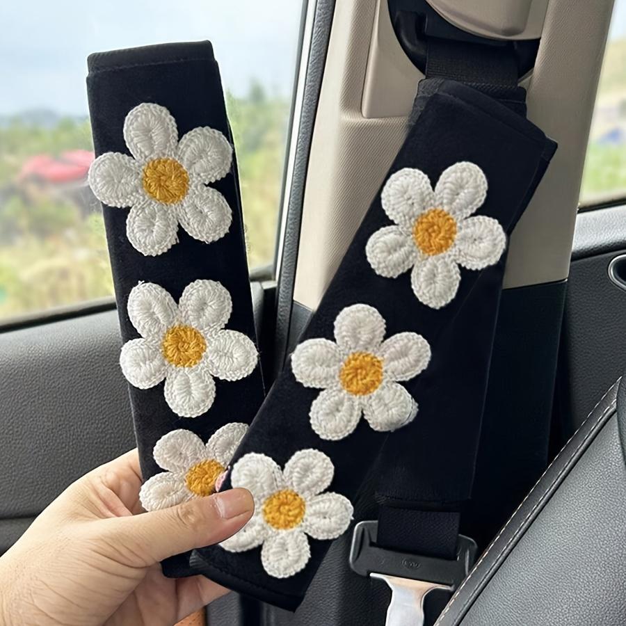 

2 шт. Универсальный наплечник для автомобиля Белый чехол на плечо ремня безопасности для всех сезонов Снимает давление на плечо 2pcs белый