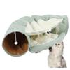 Multi?Functional Cat Tunnel Bed Foldable Detachable Cat Pet Tunnel with Cushion Toy