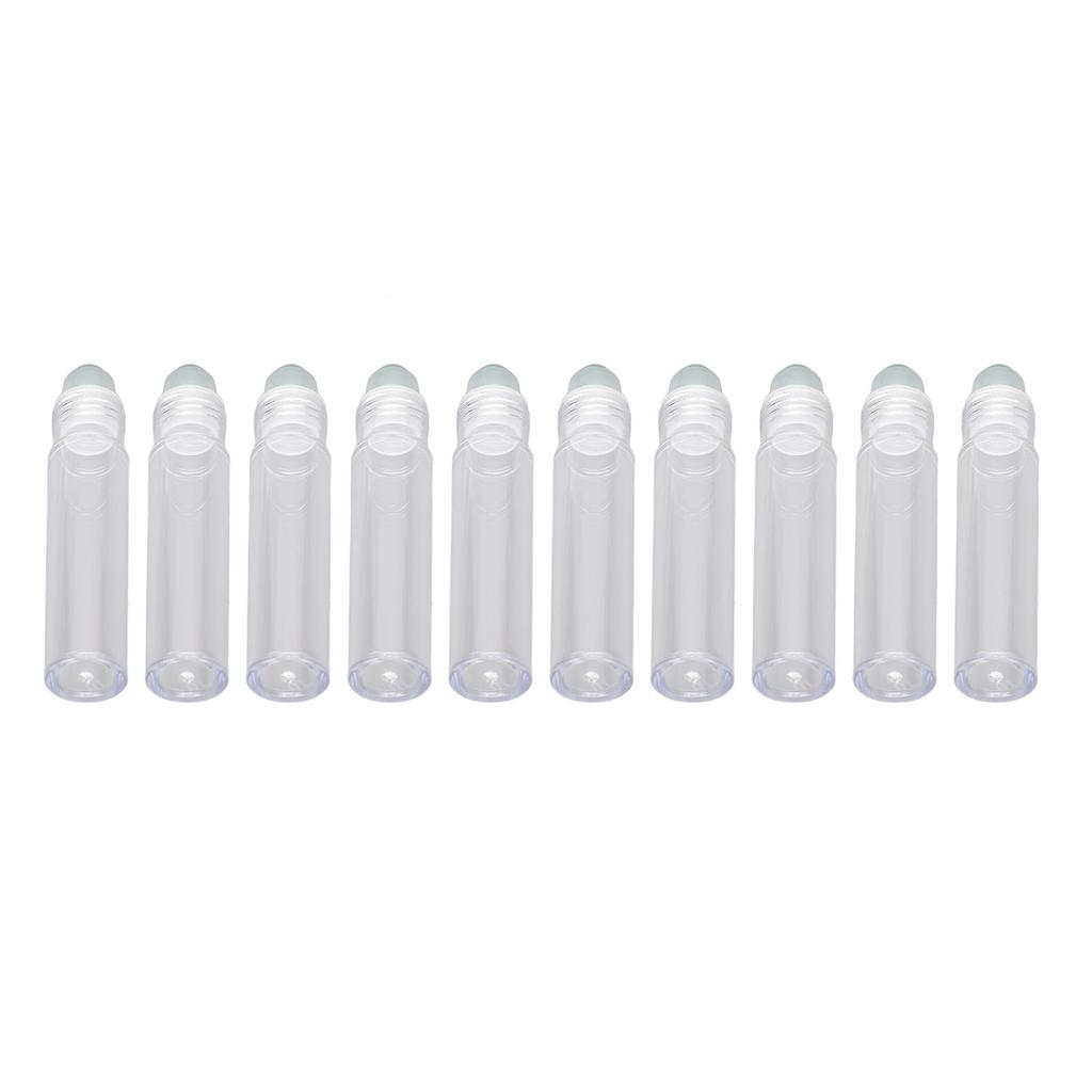 10pcs Flacon Roll-on 7ML Plastique Voyage Portable Vide Rechargeable Parfum Huile Essentielle Roller