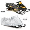 Winter Outdoor Silver Snowmobile Cover Universal Waterproof Dustproof Anti-UV All-Purpose Trailer Sled Cover Motorcycle Cover