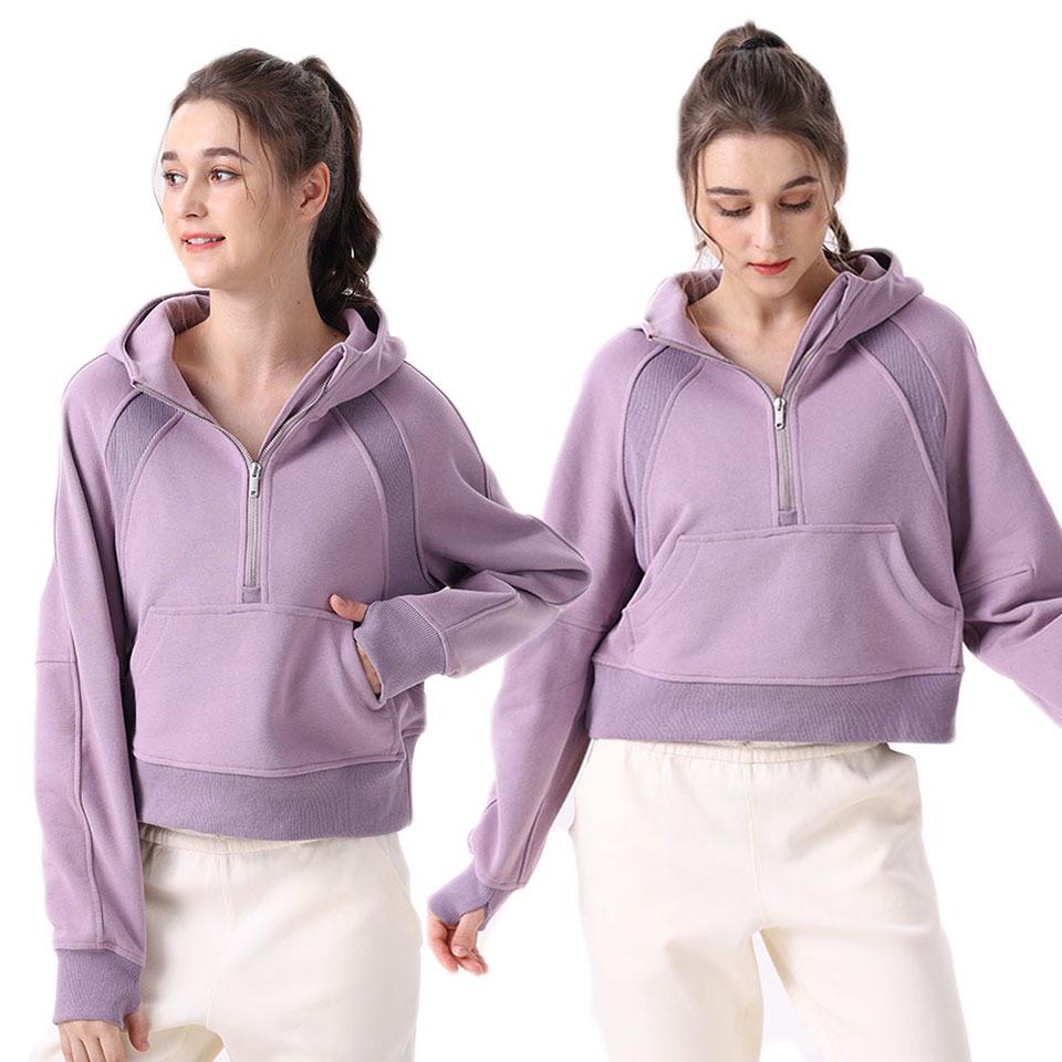 Uarun Women's Loose Fleece Yoga Hoodie