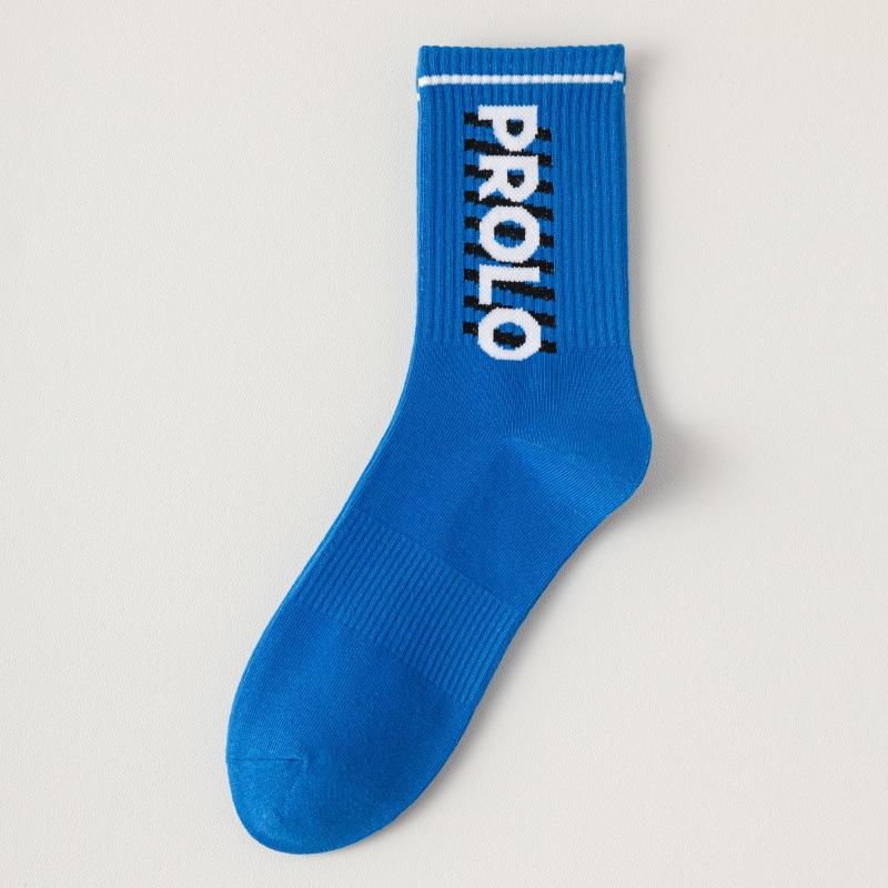 Socks Men'S Mid-Tube Cotton Socks Sweat-Absorbing And Breathable Student Basketball Socks Trend Letter Student Sports Socks