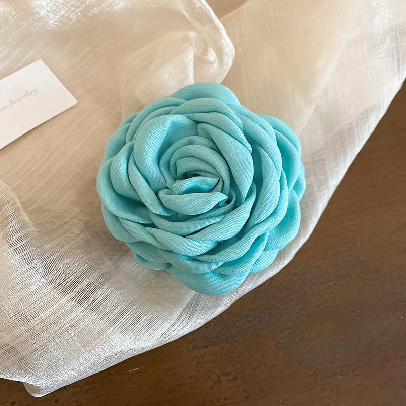 Solid Color Fabric Wers Large Claws For Women New Sweet Shark Clip French Wer Haripins Elegant Hair Accessories