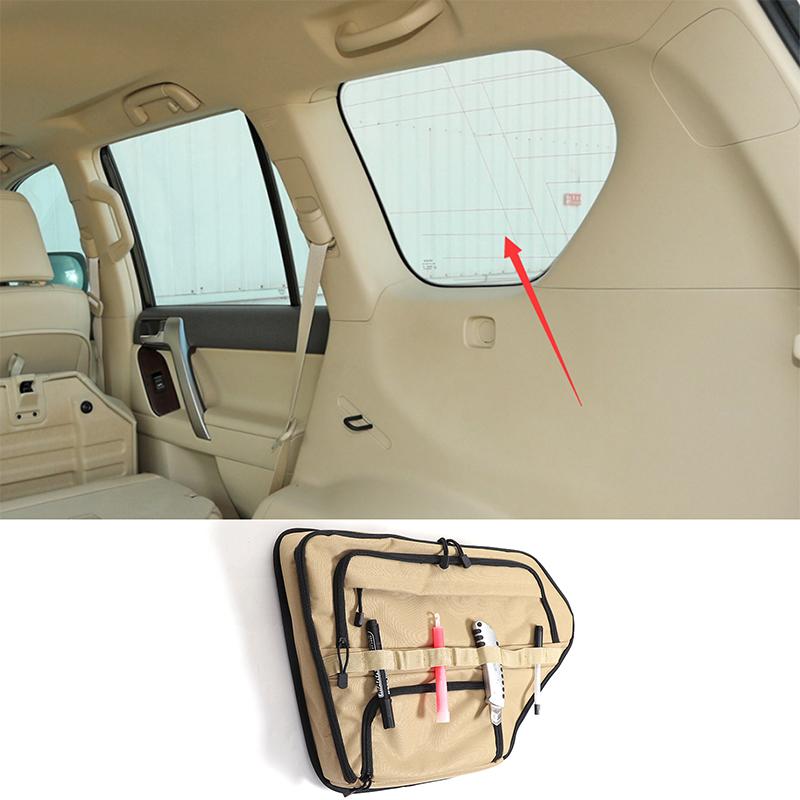 

For Toyota Land Cruiser Prado FJ150 150 2010-2017 car styling Trunk Side Window Storage Bag Auto Cargo Storage Bag Accessories