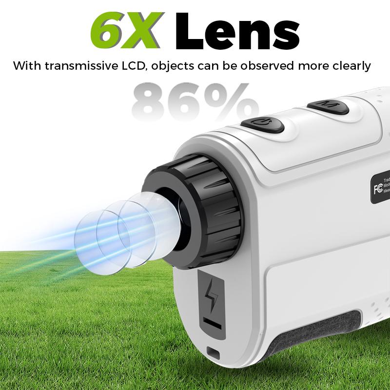 INORM Golf Laser Rangefinder 1200 Yards 6X Lens Golf Compensating Hunting Range Finder Built-in Battery Measuring Tool