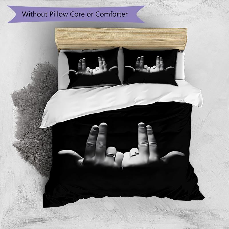 3pcs Jul  rapper pattern bedding set duvet cover set includes duvet cover &pillowcases, perfect all season bedroom decoration & gift