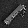 Titanium Alloy Folding Knife Scalpel Quick-Replace Pocket Knives Keychain EDC Gadgets Unboxing Cutter with 10pcs Blades EDC