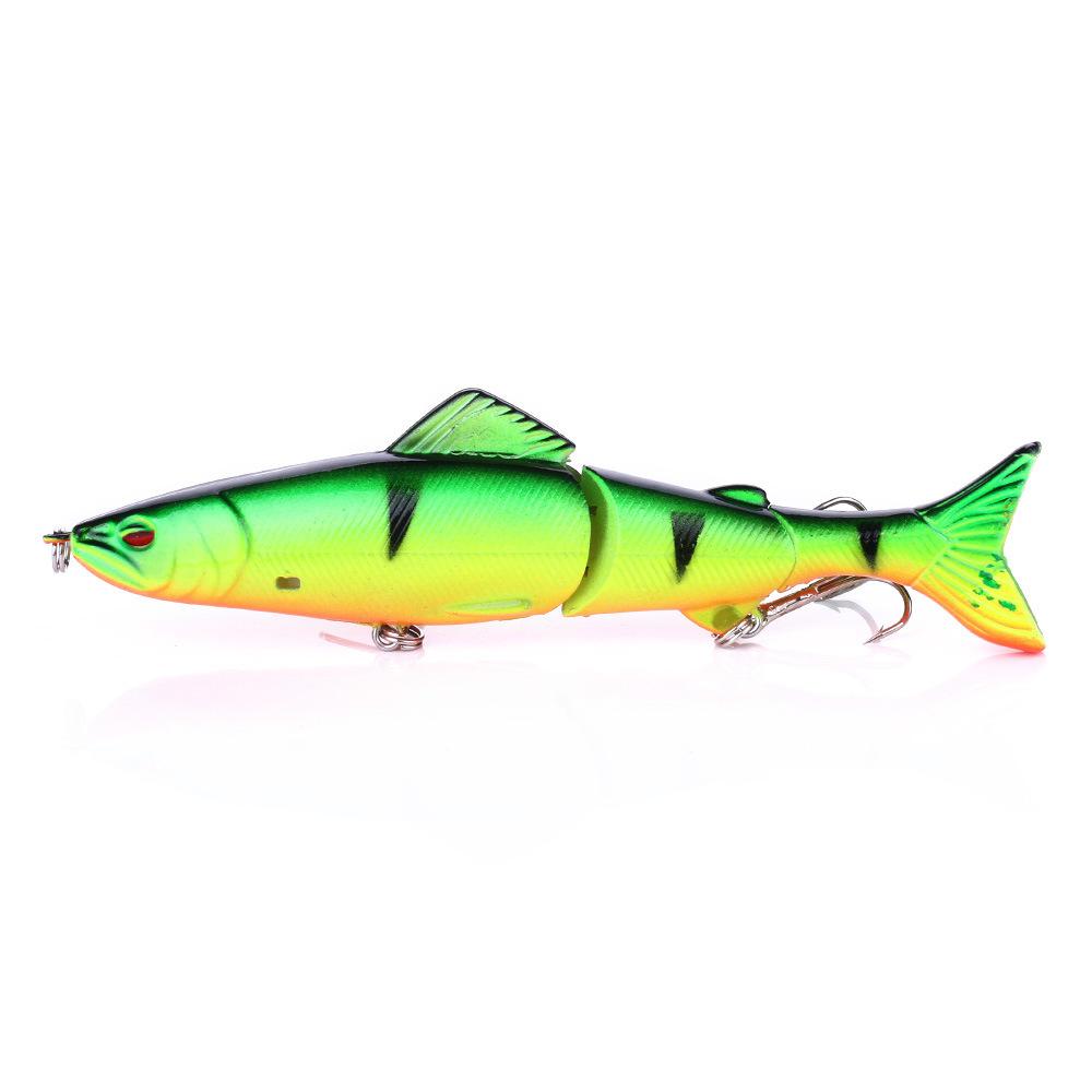 Multi-section Simulated Fish Lure Bait13CM 17G 4No. Hook with Rattle Beads Hard Bait Fake Bait Fishing Gear Fish Bait Long Casti