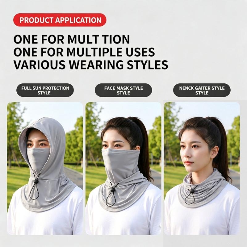 Light Weight Breathable Sunscreens Mask Sun Protecting Face Cover For Outdoor Sports Golf Cycling Running And Travel