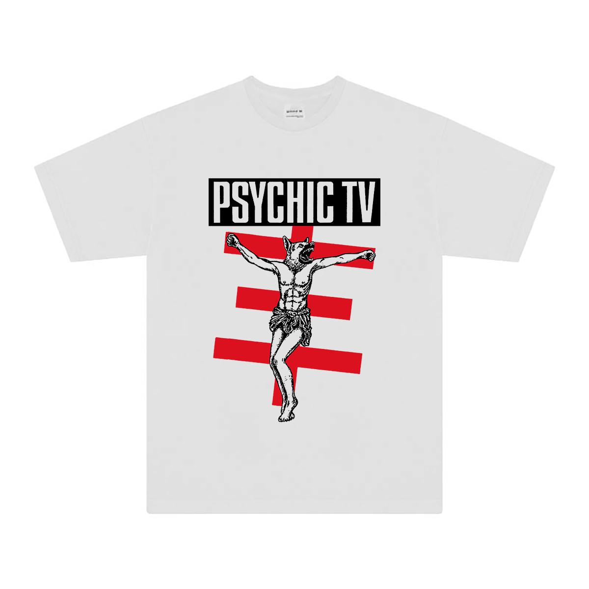 

Psychic TV TShirt ExperiUnisextal Music Coil Throbbing Gristle Unisex Print Graphic Top Short Sleeves Cotton Shirt S