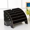 Multi-Layer Wooden Desktop Organizer for Office Supplies and A4 Documents