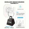 2Pcs Curtain Rod Hook Curtain Rod Clamp Holder Non-punching Paste Bracket Clip Cross Rod Door Curtain Telescopic Rod Adhesive Hook