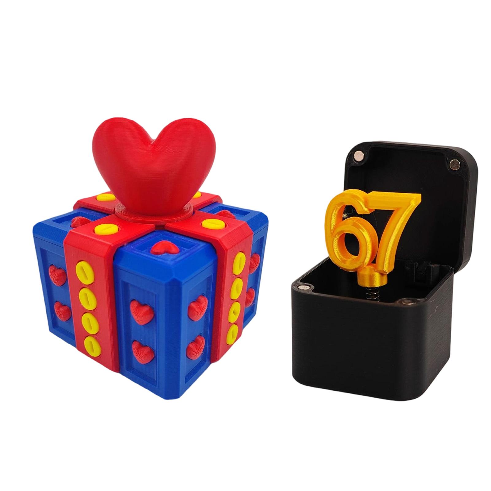 

-Up Surprise Gift Box – Heart-Decorated With Spring- Personalized Number Figurine, Interactive Anniversary/Birthday Surprise Present, One Size