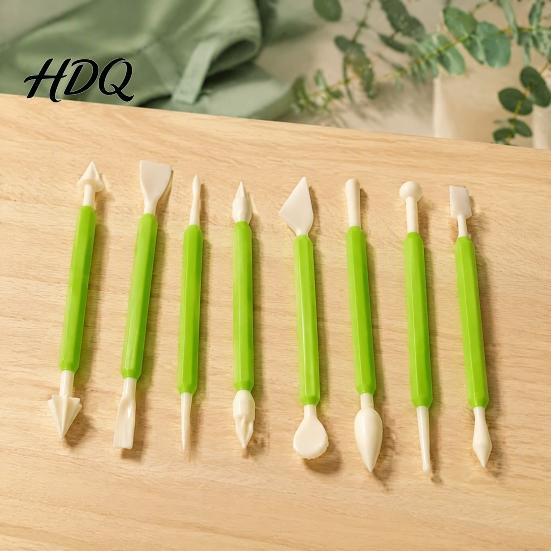 Professional Baking Accessories 8PCS Fondant Sculpting Tool Set DIY Cake Decorating Kit with Ergonomic Non-slip Handles Modeling Flower And