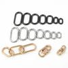 2 Pieces Metal Oval Rings Buckles Spring Key Rings Spring Keyring Buckles Bag Accessories for Purse Bag Handbag Straps
