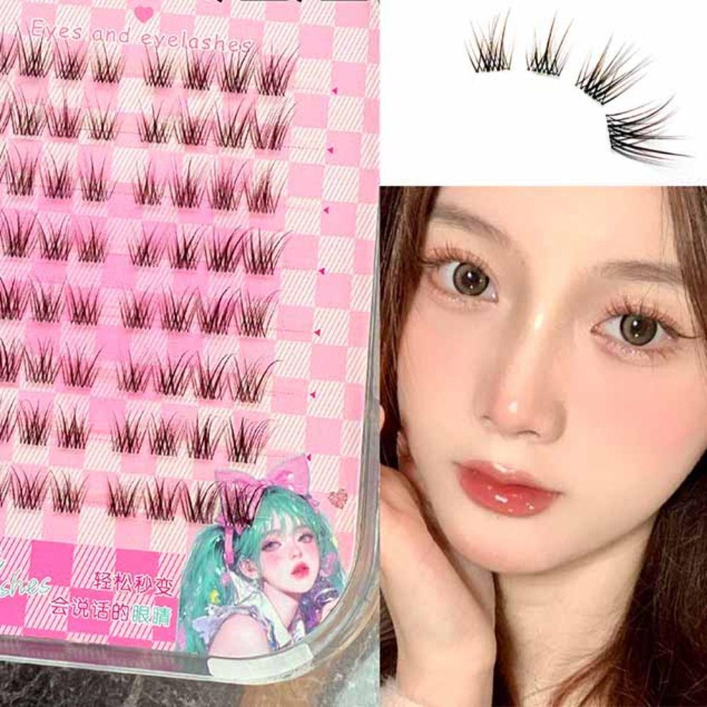 Makeup Adhesive False Eyelashes DIY False Eyelash Clusters Fairy Glue Free Fake Lashes  Women/Girls