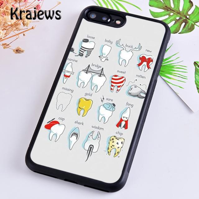 Krajews Dentist Dental Hygienist Tooth Phone Case Cover For iPhone 17 Air 16 15 14 plus 12 pro max coque Fundas