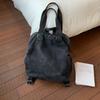 Gewaschene Denim-Schultertasche Große Kapazität Lässige Hobo-Tragetasche mit Seitentaschen für den täglichen Weg zur Arbeit und Reisen